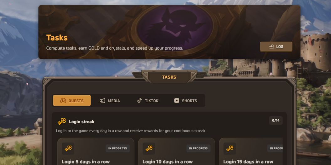 Eldergarde tasks page